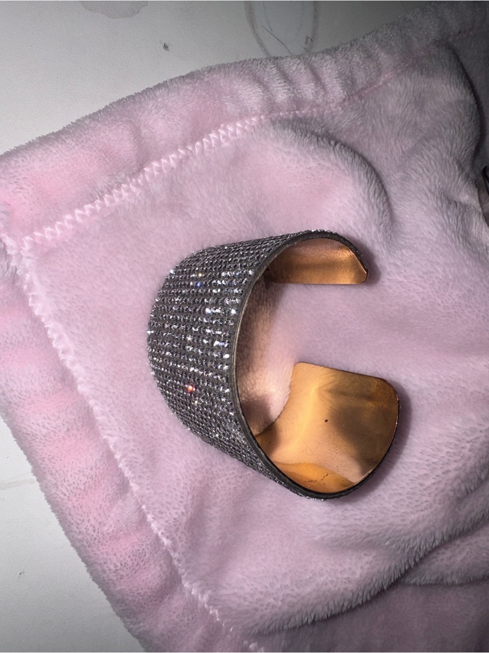 Sparkling Crystal Cuff Bracelet - Silver